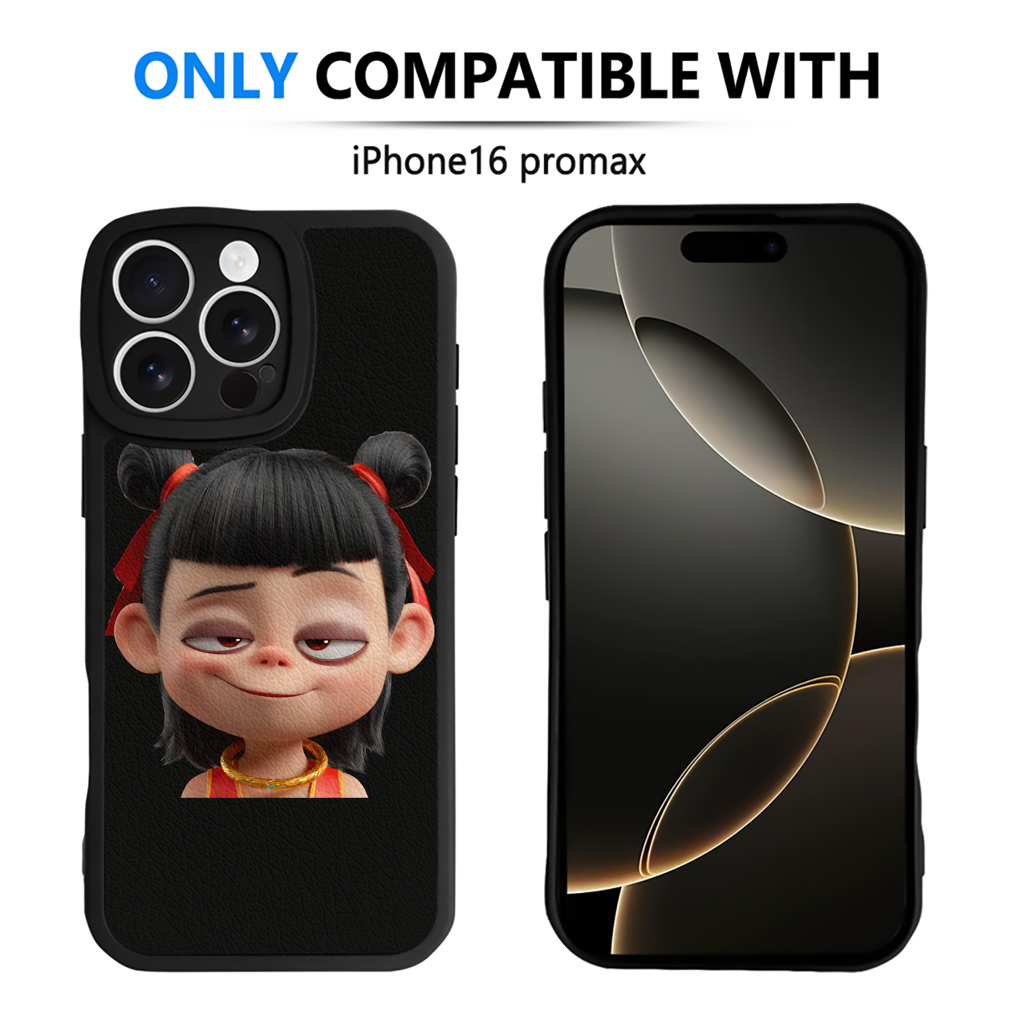 （画像用） Ne Zha 2 ナタ 魔童の大暴れ 【iPhone 16シリーズ対応】シリコンスマホケース（レザー調） 材質：シリコン